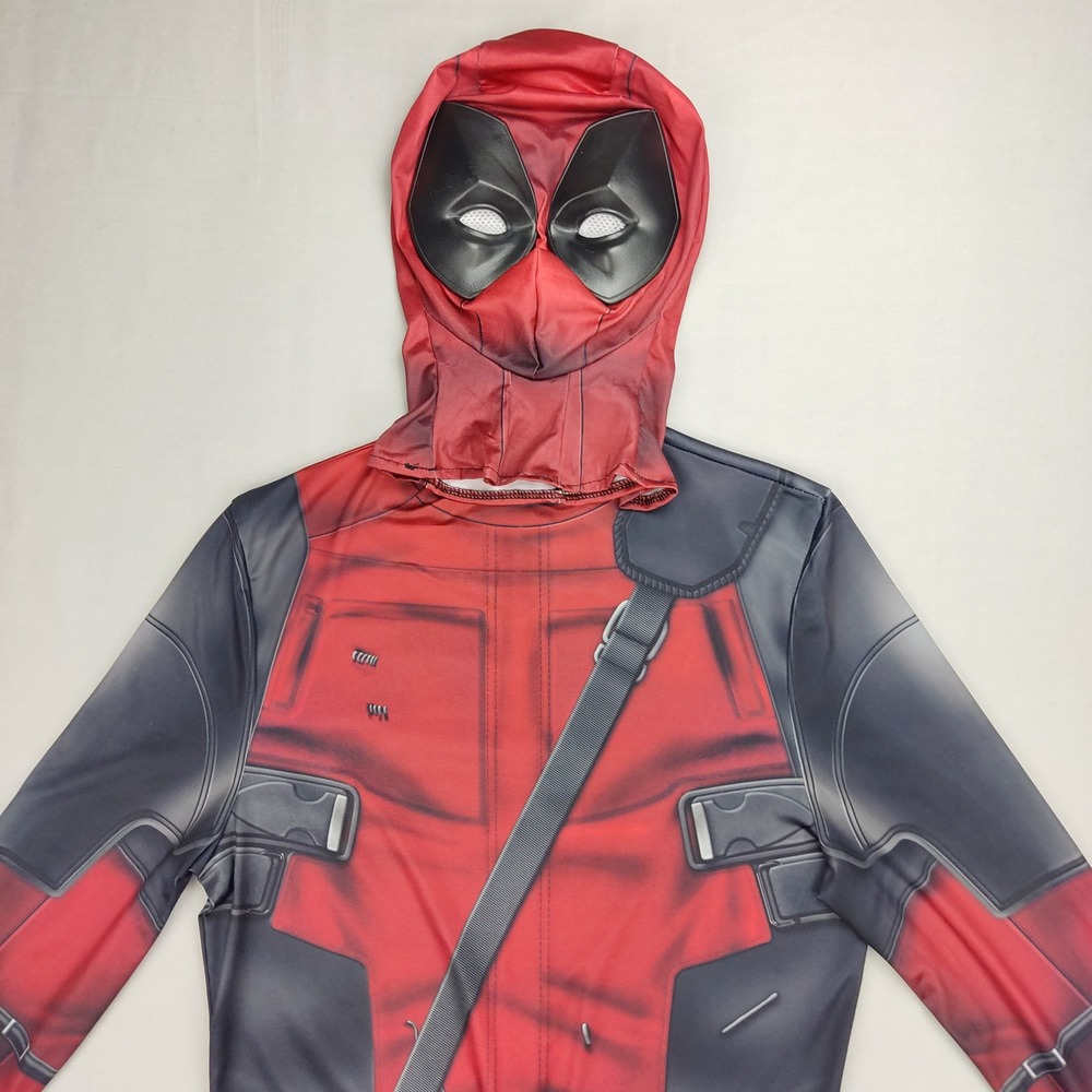 Unbranded Deadpool Costume Mens M Red Superhero Halloween Cosplay Stretchy Suit